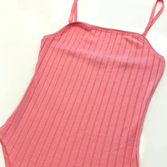 NEW • Pink Rib Knit Bodysuit - Picture 8 of 14